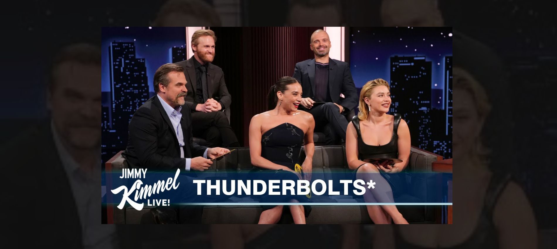 If you’re as excited about the upcoming Thunderbolts movie as we are, you probably caught the cast’s lively appearance on Jimmy Kimmel Live!