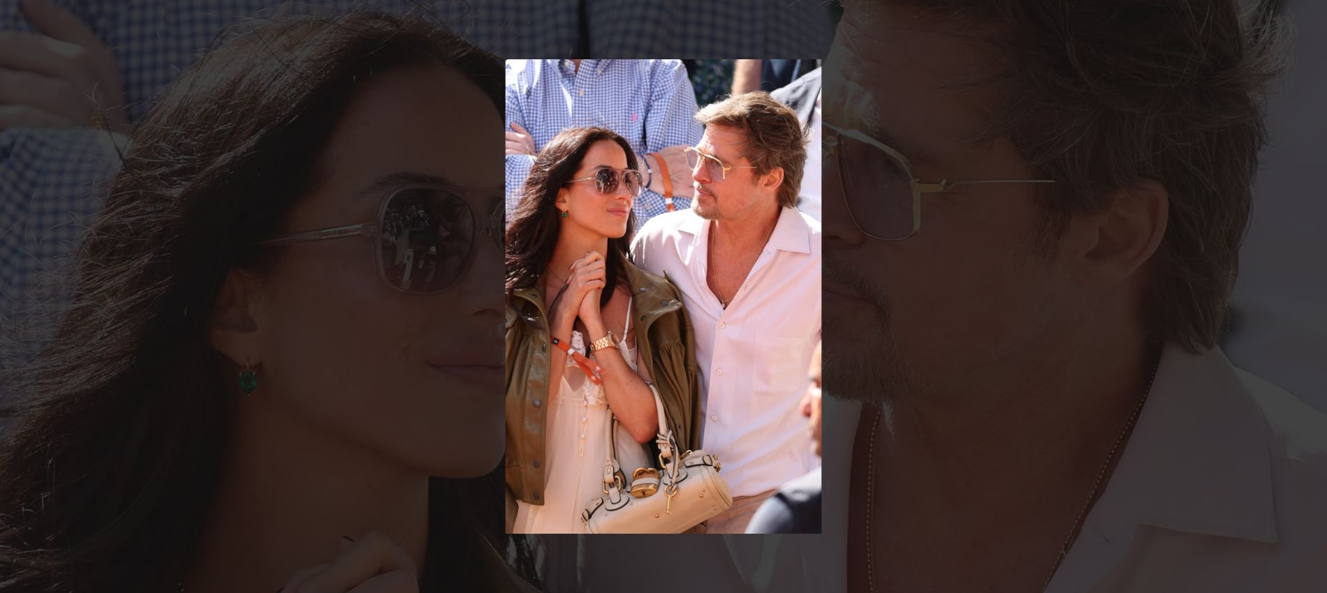Brad Pitt and Ines de Ramon Embrace Summer Neutrals at the French Open