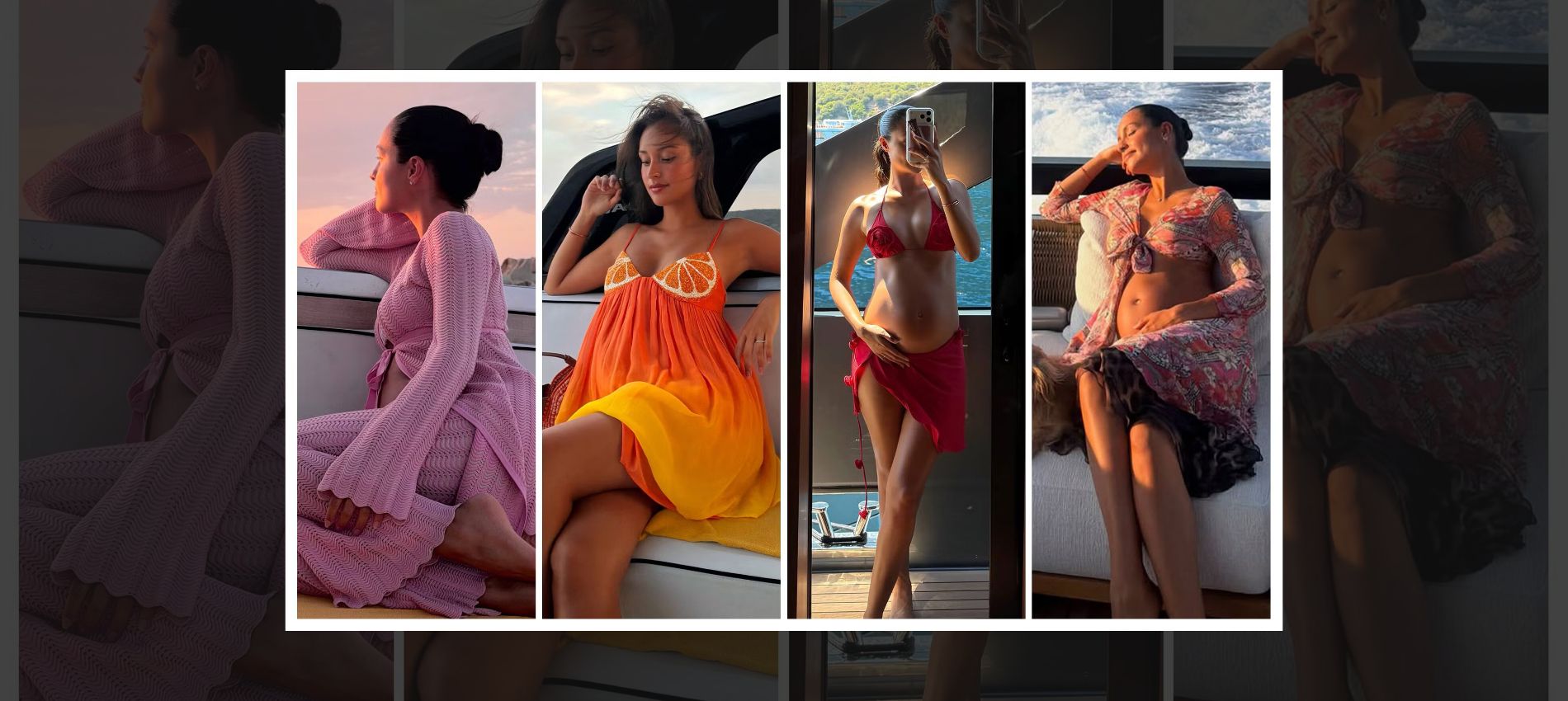 Sun, Sea, and Bump Style: Alexandra Leclerc’s Cheerful Sardinia Babymoon Outfits Are Pure Mood Board Magic